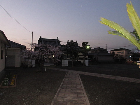 玄関から山門鐘楼を望む